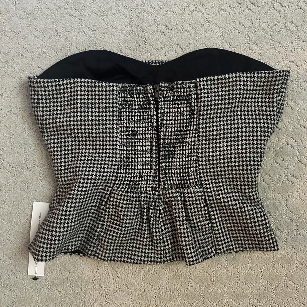 Reformation Haylee Houndstooth Top - Picture 2 of 3